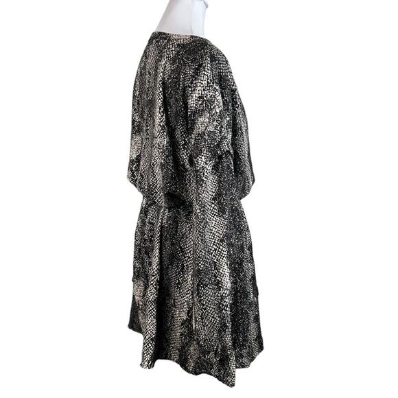 Peach Love Cali Snakeskin Dress Womens Size M Black Gray Stretchy Waist Edgy Fun - Picture 3 of 12